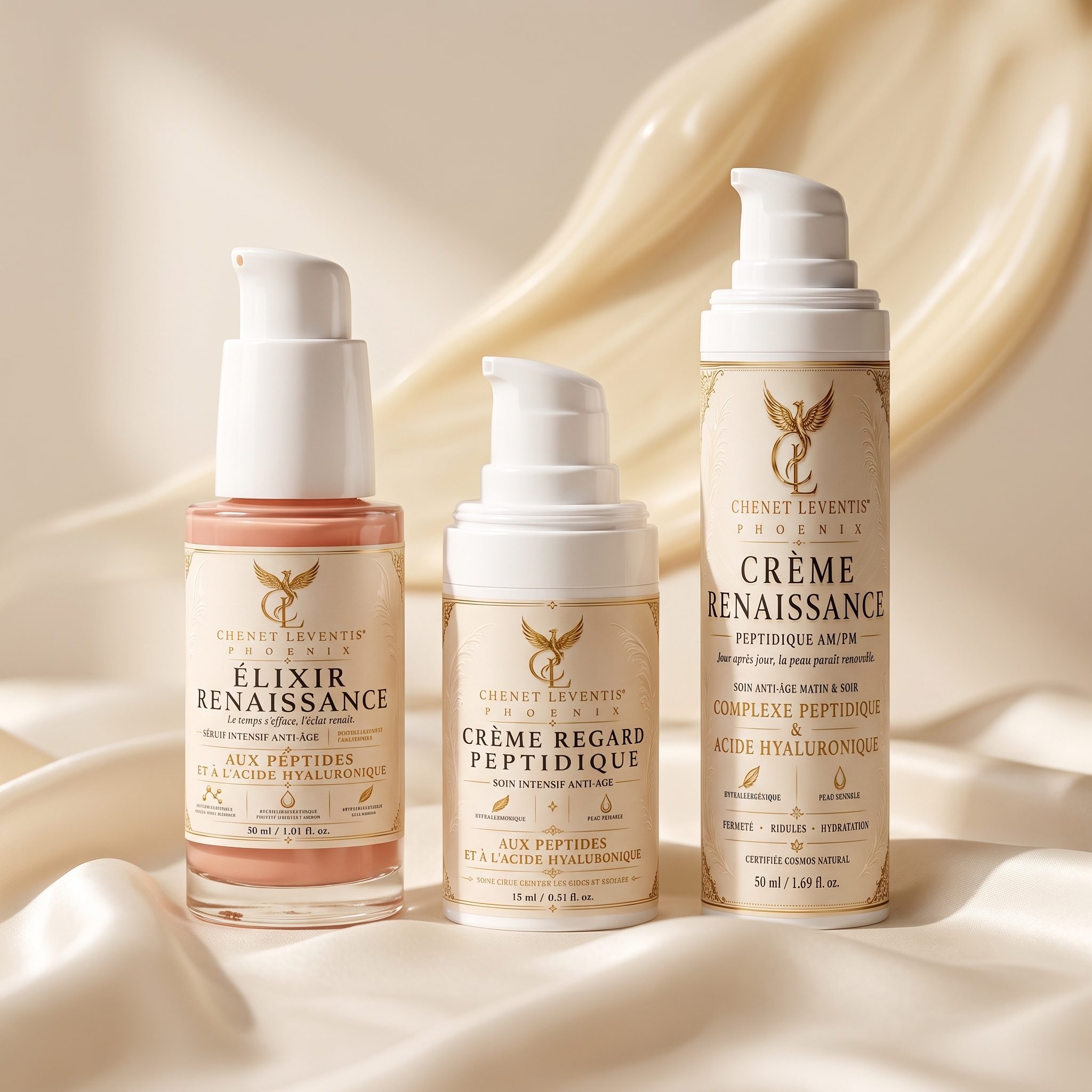 Coffret Renaissance, les trois soins de la cure peptidique