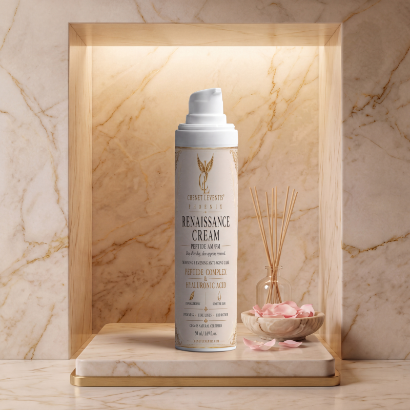 Renaissance Cream bottle on marble pedestalhf 20260911 141635 c8c16c48 8759 4fb8 ade1 13de9f0c42fc
